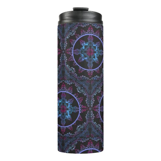 Bouteilles Isothermes Fleur de nuit Mandala (Devant)