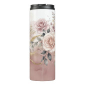 Bouteilles Isothermes Fleur de rose doré rosé (Dos)