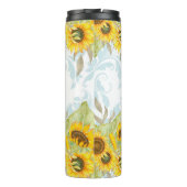 Bouteilles Isothermes Fleur de soleil et Paisley d'été joyeuses | Monogr (Dos)