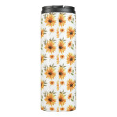 Bouteilles Isothermes Fleur de soleil jaune Nom personnalisé (Dos)