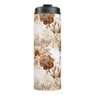 Bouteilles Isothermes Fleur de Sud-Ouest Crème Marron Occidental