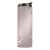 Bouteilles Isothermes Fleur délicate rose (Tourné sur la gauche)