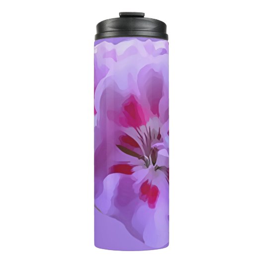Bouteilles Isothermes Fleur d'Hibiscus Violet Rose Abstrait (Devant)
