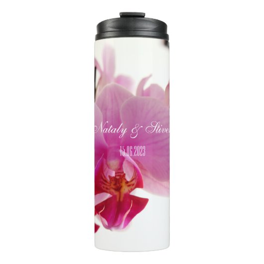 Bouteilles Isothermes Fleur d'orchidée (Devant)