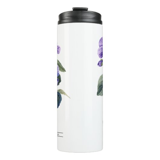 Bouteilles Isothermes Fleur du mois de naissance Violet févré (Devant)