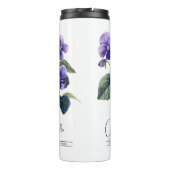 Bouteilles Isothermes Fleur du mois de naissance Violet févré (Dos)