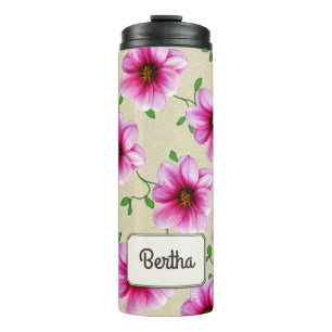 Bouteilles Isothermes Fleur élégante de rose de jardin botanique tout