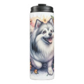 Bouteilles Isothermes Fleur joyeuse du chien Esquimau américain (Devant)