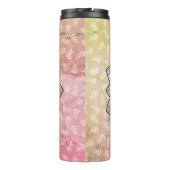 Bouteilles Isothermes Fleur Mandala dessinée à la main sur Feuille (Dos)