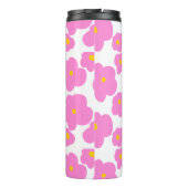 Bouteilles Isothermes Fleur marguerite rose jaune moderne motif élégant (Dos)