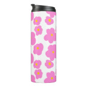 Bouteilles Isothermes Fleur marguerite rose jaune moderne motif élégant (Tourné sur la droite)