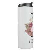 Bouteilles Isothermes Fleur moderne rose initiale B (Tourné sur la gauche)