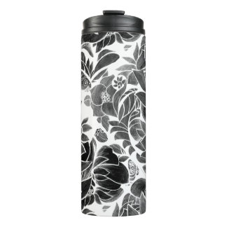 Bouteilles Isothermes Fleur noir et blanc