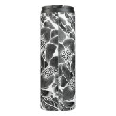 Bouteilles Isothermes Fleur noir et blanc (Dos)