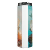 Bouteilles Isothermes Fleur orange délicate (Dos)