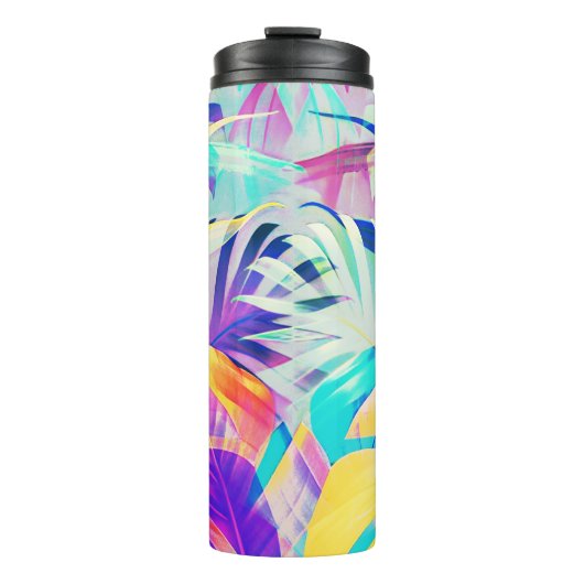 Bouteilles Isothermes Fleur pastel abstrait moderne (Devant)