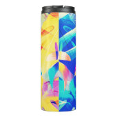 Bouteilles Isothermes Fleur pastel abstrait moderne (Dos)