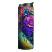 Bouteilles Isothermes Fleur plein coeur Saint Valentin (Tourné sur la gauche)