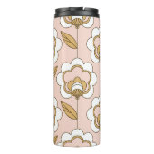 Bouteilles Isothermes Fleur rétro : motif vintage sans soudure. (Dos)