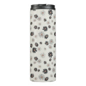 Bouteilles Isothermes Fleur rose noir marron (Dos)