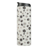 Bouteilles Isothermes Fleur rose noir marron (Tourné sur la droite)