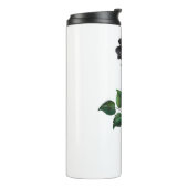 Bouteilles Isothermes Fleur rose noire (Tourné sur la gauche)