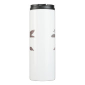 Bouteilles Isothermes Fleur rose pastel et violet personnalisée (Dos)