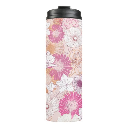Bouteilles Isothermes Fleur sans couture (Devant)