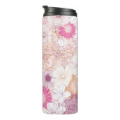 Bouteilles Isothermes Fleur sans couture (Tourné sur la droite)