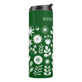 Bouteilles Isothermes Fleur sauvage Boho vert et blanc (Tourné sur la gauche)