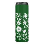 Bouteilles Isothermes Fleur sauvage Boho vert et blanc (Dos)