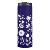 Bouteilles Isothermes Fleur sauvage Boho violet et blanc (Dos)