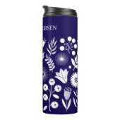 Bouteilles Isothermes Fleur sauvage Boho violet et blanc (Tourné sur la droite)