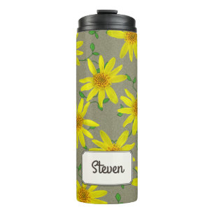 Bouteilles Isothermes Fleur sauvage jaune de jardin botanique tout nom
