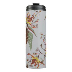 Bouteilles Isothermes Fleur sauvage rétro humeur vintage, plantes botani