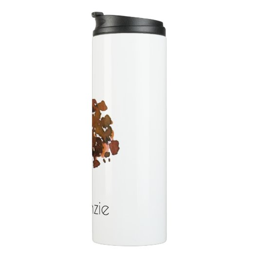 Bouteilles Isothermes Fleur sauvage | Terracotta Orange Bohemian Custom (Tourné sur la droite)