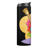 Bouteilles Isothermes Fleur Ukulele Hawaii cadeau tropical (Tourné sur la gauche)