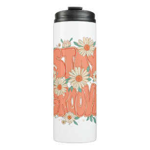 Bouteilles Isothermes Fleur vintage et graphique de marguerite