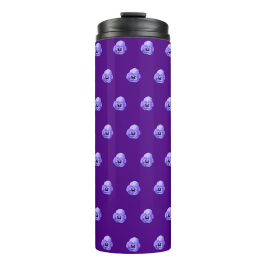Bouteilles Isothermes Fleur violet Pansy Motif sans couture sur (Devant)