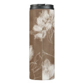 Bouteilles Isothermes Fleurs Abstraites Marron Blanc (Dos)