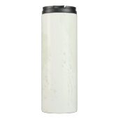 Bouteilles Isothermes fleurs beige vert émeraude mariage (Dos)