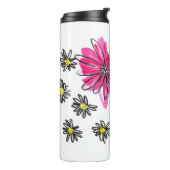 Bouteilles Isothermes Fleurs blanches et roses (Tourné sur la gauche)