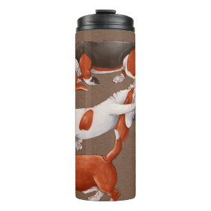 Bouteilles Isothermes fleurs blanches motif design mignon illustration p