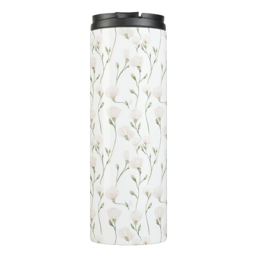 Bouteilles Isothermes Fleurs blanches roses (Dos)