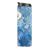 Bouteilles Isothermes Fleurs bleues (Tourné sur la droite)