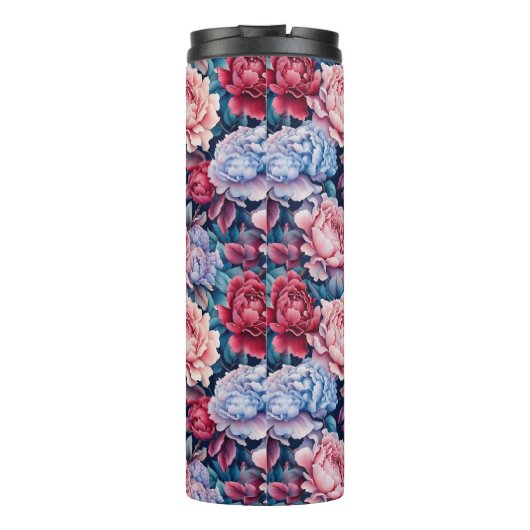 Bouteilles Isothermes Fleurs bleues et roses (Dos)