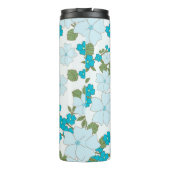 Bouteilles Isothermes Fleurs Bleues, Motif Floral, Motif De Fleurs (Dos)