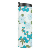 Bouteilles Isothermes Fleurs Bleues, Motif Floral, Motif De Fleurs (Tourné sur la droite)
