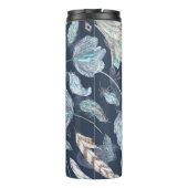 Bouteilles Isothermes Fleurs Boho Chic : Aquarelle bleu foncé P (Dos)