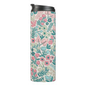 Bouteilles Isothermes Fleurs Boho rose turquoise 3D Mama gonflée (Tourné sur la droite)